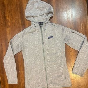 Patagonia fleece, color light grey, size XS, EUC